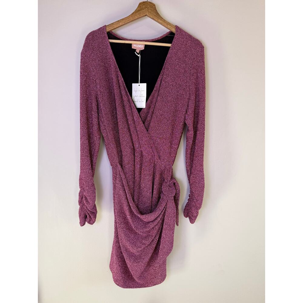 Show Me Your Mumu Kimora Mini Dress Pink Shimmy Shine NWT XXL - Picture 2 of 6